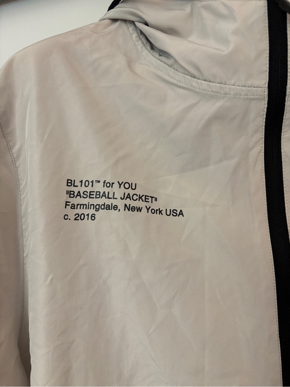 Baseball Lifestyle Mens Ghost Windbreaker Size XL Half Zip Off White Logo Flaw - Picture 2 of 16